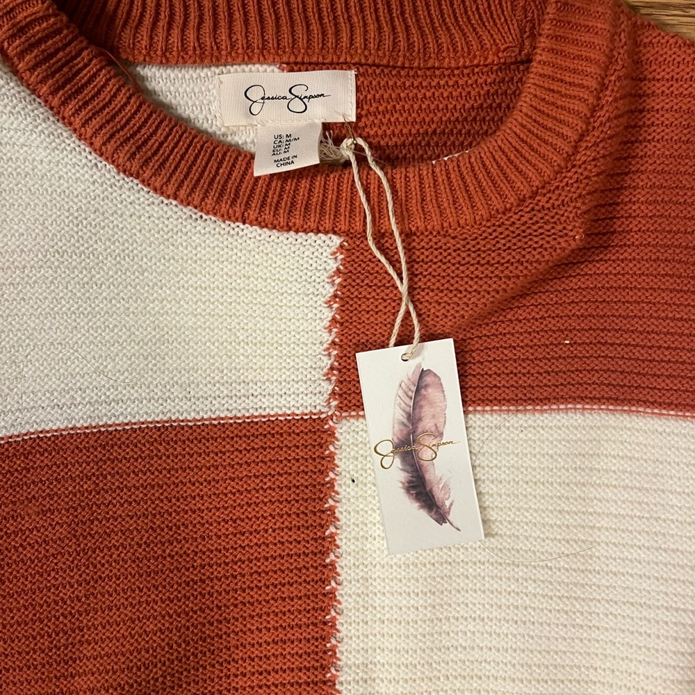 Brand New Patchwork Sweater Size Medium - image 2